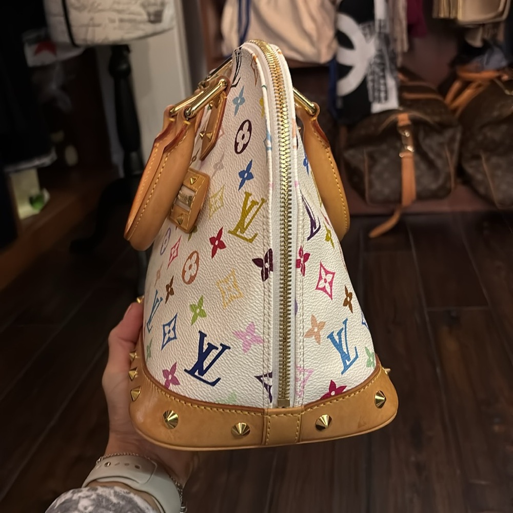 Louis Vuitton Multicolor Monogram White Canvas Alma Original Murakami 🌈 - Picture 4 of 12